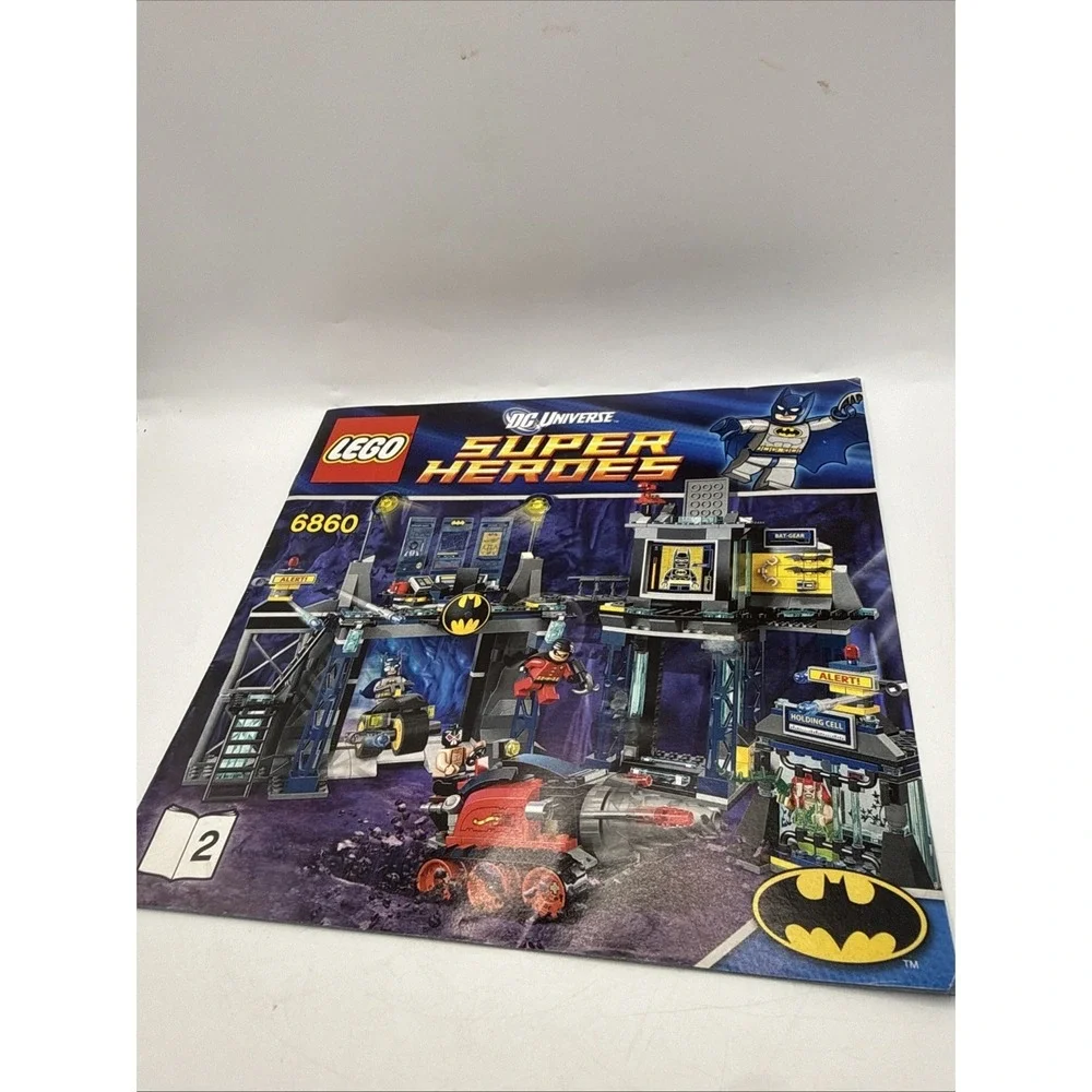 Lego 6860 DC Comics Super Heroes Batcave Instruction Manual Only #2 Batman